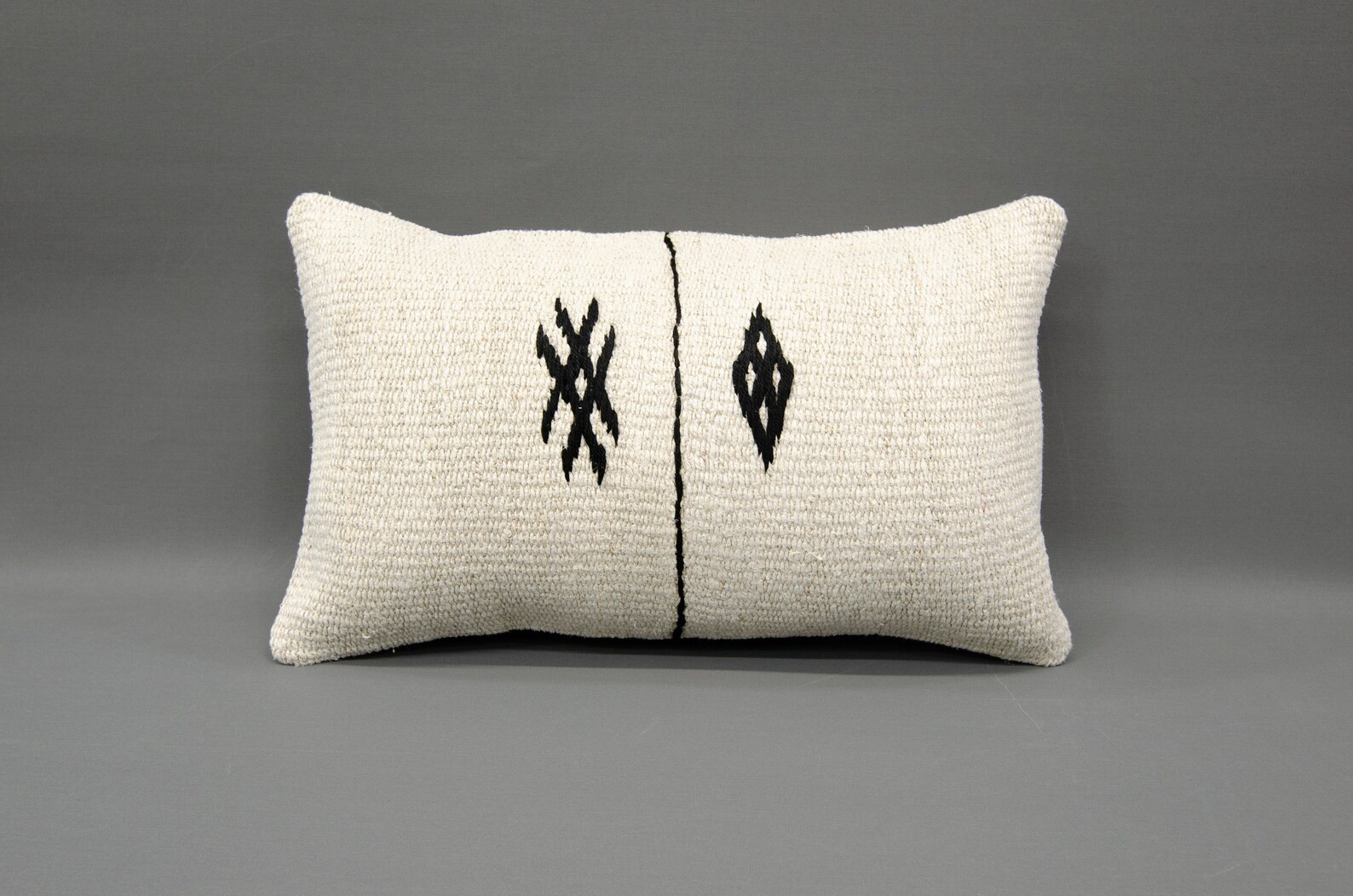 12" X 20" Hemp Pillow, White Antique Pillow, Handmade Geometric Pillow, Turkish Anatolian Modern ... | Etsy (US)