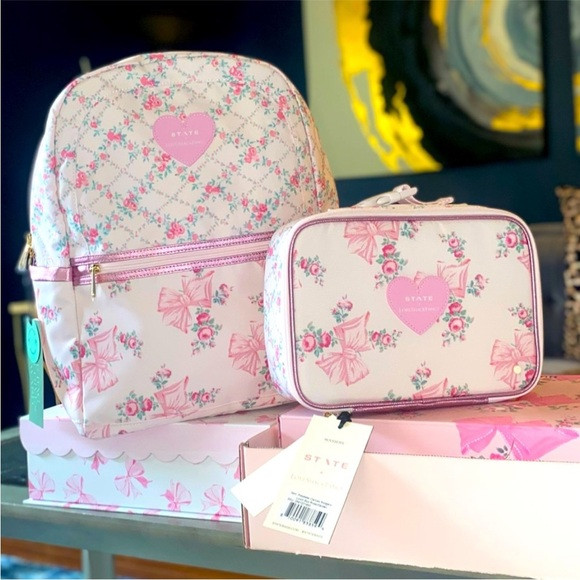 LOVESHACKFANCY State Backpack and Lunchbox Set 🎀Rosa Beaux🎀 | Poshmark