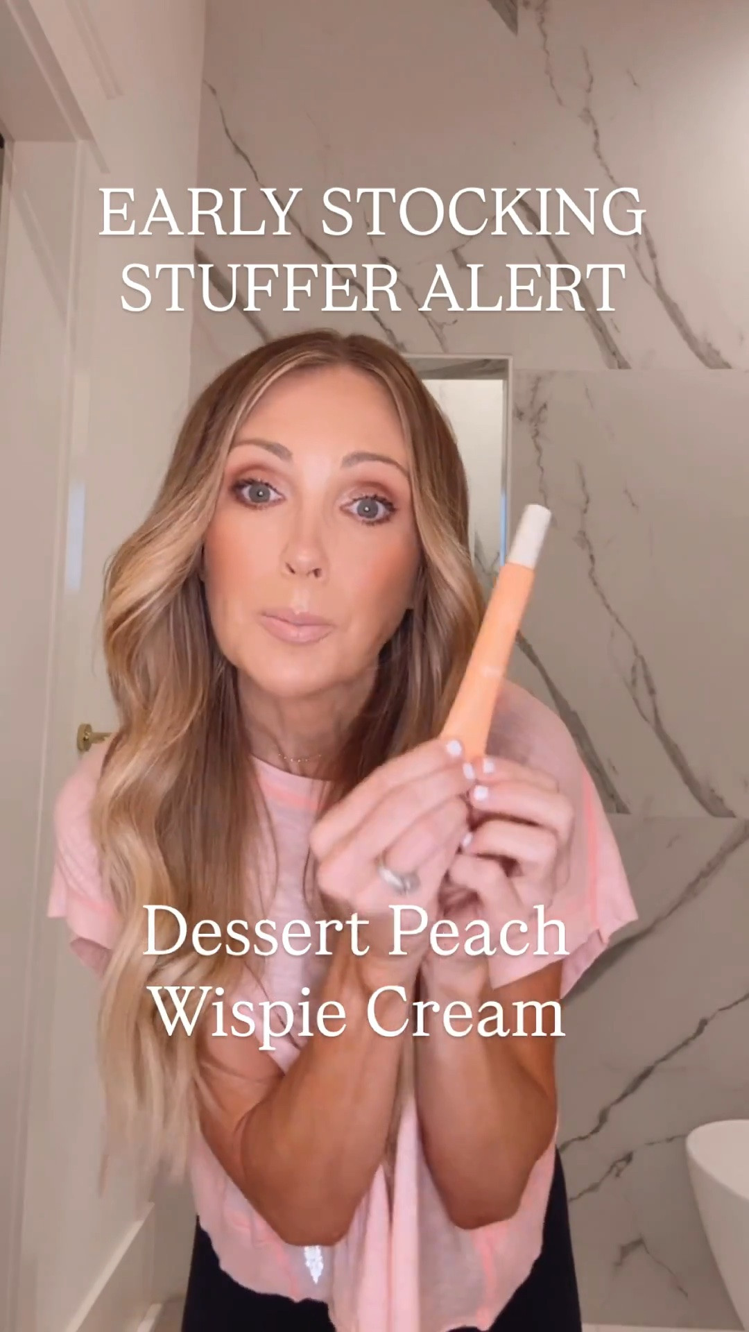 Dessert Peach Styling Cream for wispies... the limited edition scent that is sure to be a stocking stuffer hit! This was so loved last year.

Coincidentally, it matches my shirt 🍑

#LTKBeauty