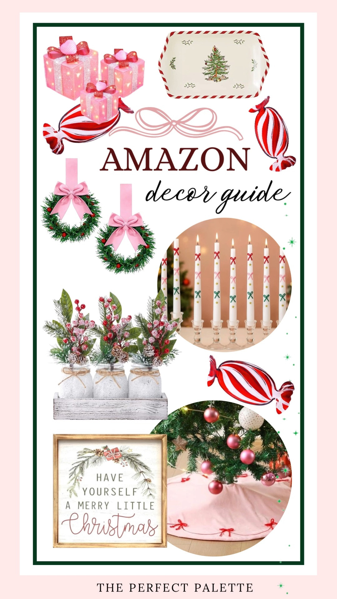 Amazon Christmas Decor 

Red and pink decor, festive accents, and the cutest wreaths and tree skirt.

Amazon
Gold Christmas decor 
Christmas table
Amazon home
Christmas decor
Christmas tablescape 
Holiday tablescape  

Christmas place setting 
Holiday place setting 
Place setting 

Christmas party
Christmas centerpiece  

Holiday centerpiece. dining table. candle holder. tablescape. holiday centerpiece. holiday party. holiday table. 

#LTKGiftGuide #LTKHoliday #LTKHome #LTKFindsUnder100 #LTKSaleAlert #LTKFindsUnder50 #LTKSeasonal