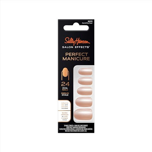 Sally Hansen Salon Effects® Perfect Manicure, Out Of This Pearl, Press On Nails, Oval Shaped, Non-Damaging Adhesive Tabs, File, and Alcohol Pad Included | Amazon (US)