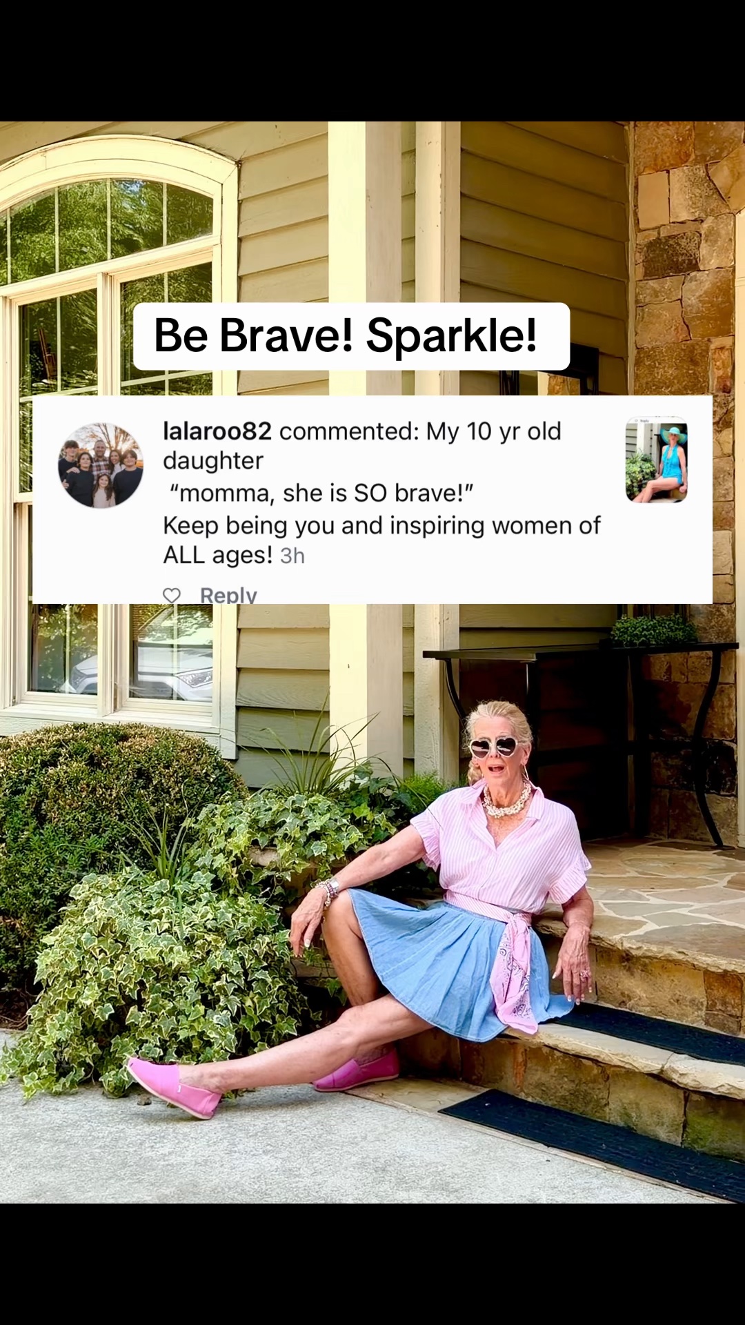 keeping your Spirit & sparkle is considered brave -especially in an older body. Let’s embrace everyone being themselves and expressing themselves no matter what their age  personalized Spirit & sparkle is the essence of every being and is their unique contribution to the world . #fyp #trending #girl #selfie #pink

#LTKOver40 #LTKselfcare #LTKSwim
