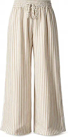 Acelitt Women Drawstring Elastic Waist Wide Leg Pants with Pockets, S-XXL | Amazon (US)