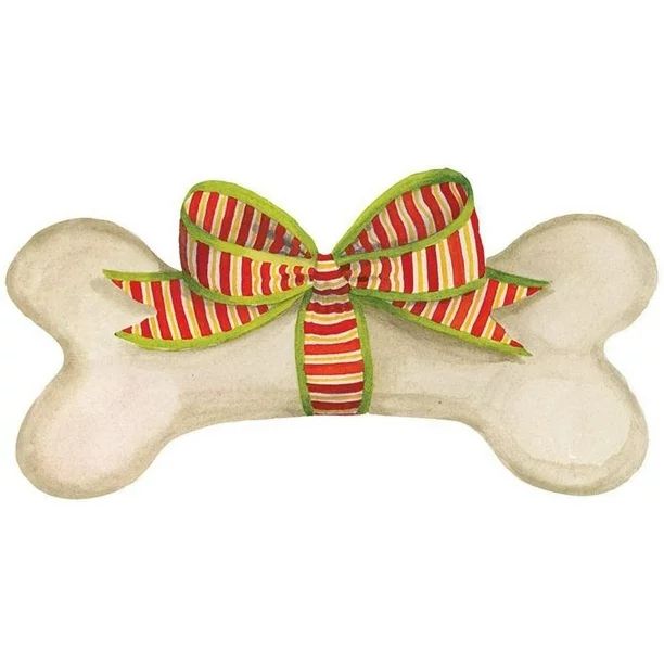 Caspari Die-Cut Gift Tags, Dog Bone & Bow - Walmart.com | Walmart (US)