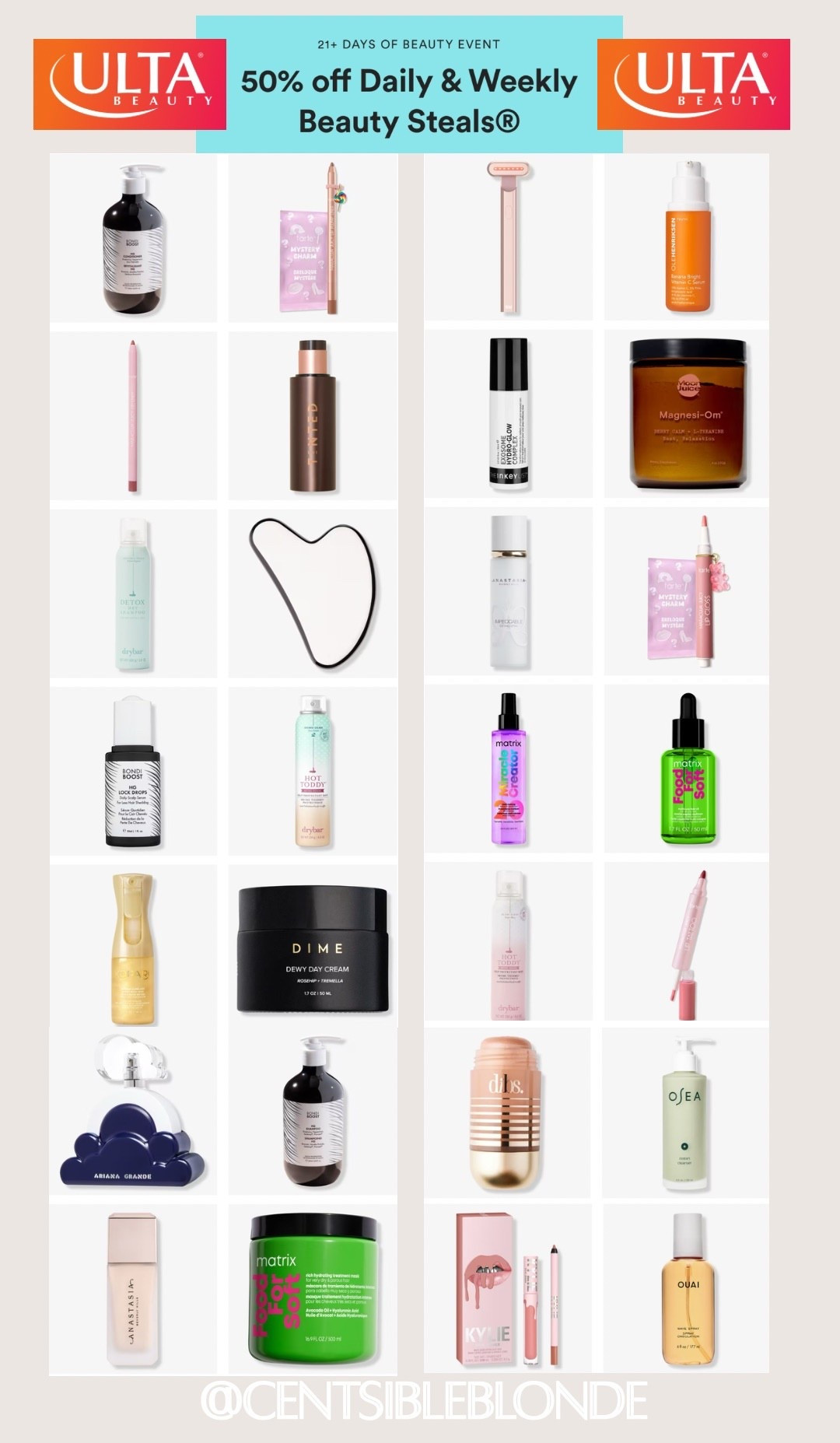 Ulta beauty 50% off sale, skincare, beauty, makeup, dime beauty, tarte, haircare, moon juice, Drybar 

#LTKSaleAlert #LTKSpringSale #LTKselfcare