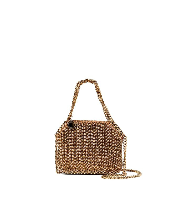 Stella McCartney Women's Falabella Crystal Mesh and Satin Mini Shoulder Bag (Gold) | Zappos