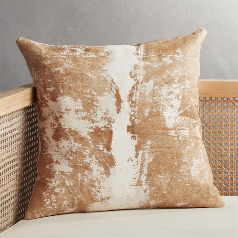20" Vintaged Light Hide Pillow | CB2 | CB2