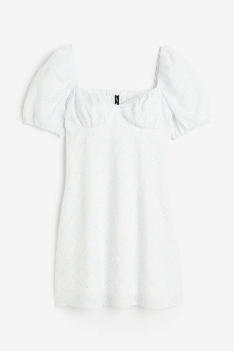 Puff-sleeved crêpe dress | H&M (UK, MY, IN, SG, PH, TW, HK)