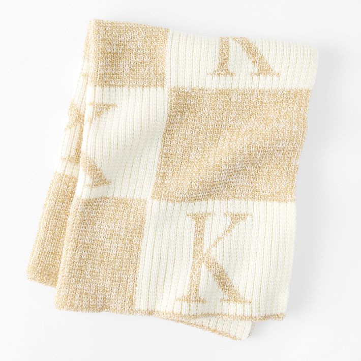 Initial Block Baby Blanket | Mark and Graham