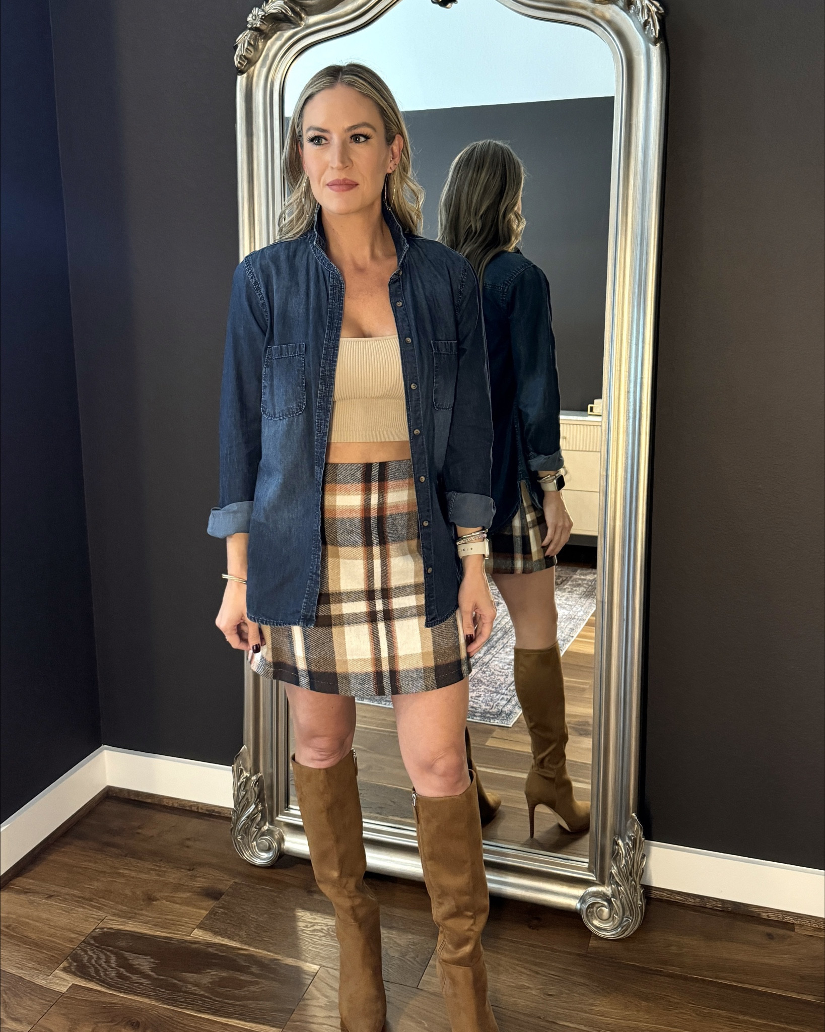 Thanksgiving Outfit Idea 🦃

This skirt is my fave fall go to. It comes in a variety of options. It doesn’t have much stretch so order TTS. It pairs well with every shoe type and with sweaters or blouses as well. It’s perfect for fall and Thanksgiving but also year round. 

#everypiecefits

Fall outfit 
Mini skirt 
Plaid skirt 
Fall skirt
Thanksgiving skirt
Outfit idea
Amazon 

#LTKCyberWeek #LTKSeasonal #LTKOver40