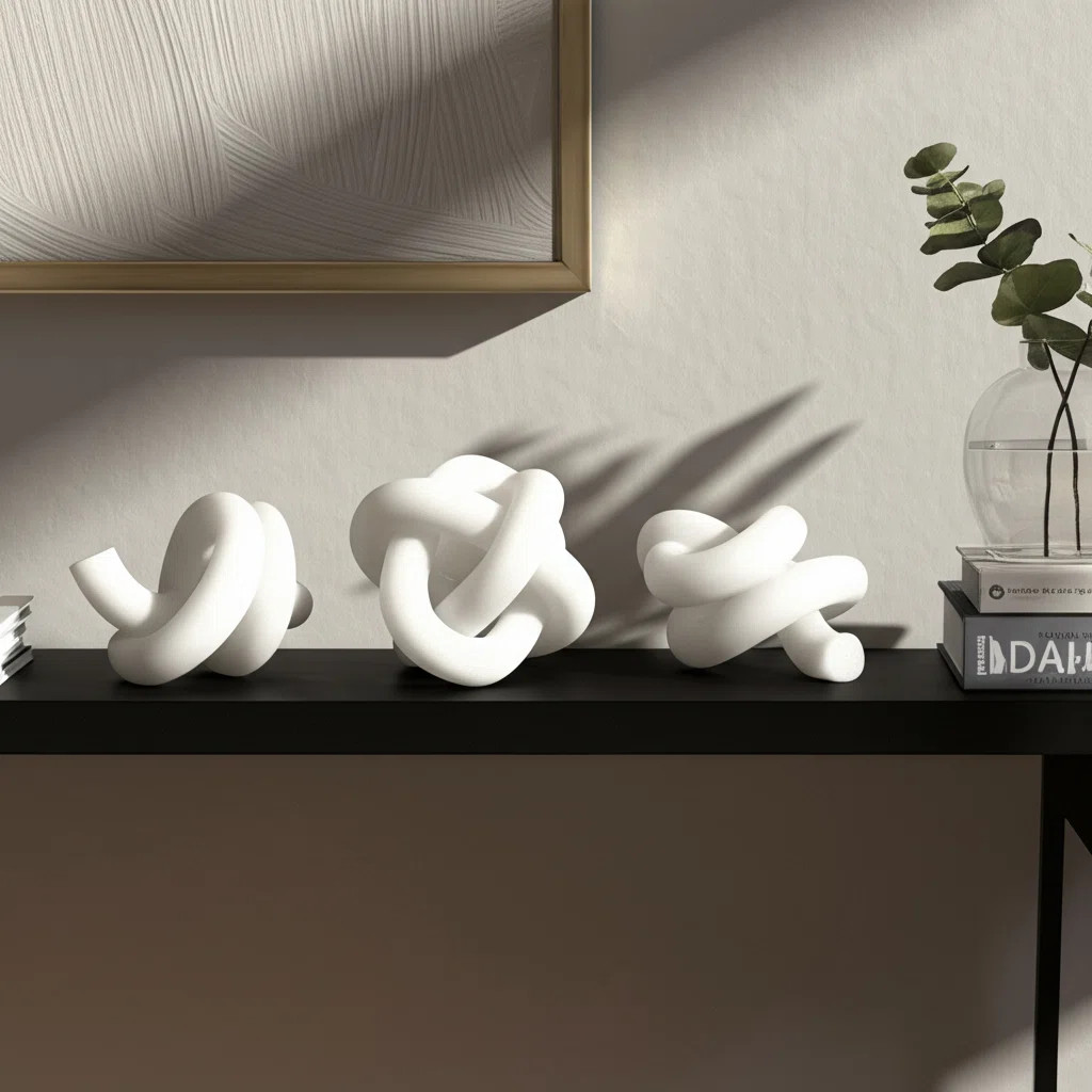 Decorative Knot Figurine For Home Decor - Modern Decorations For Living Room Statue - Sculptural ... | Wayfair North America