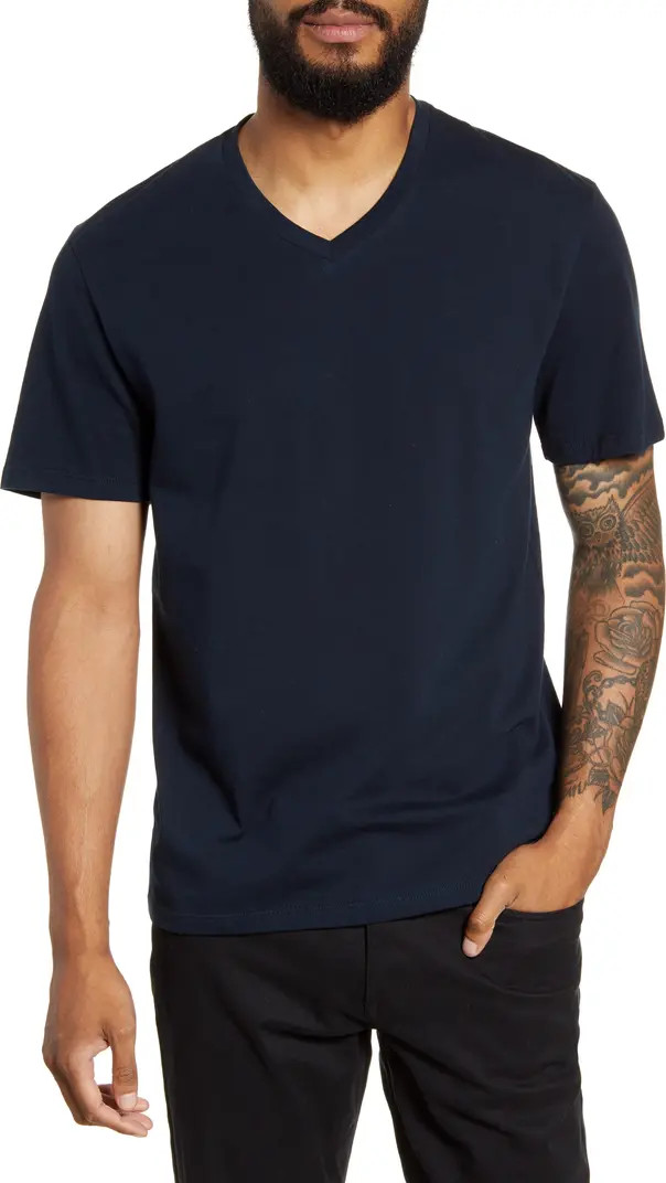 Regular Fit Garment Dyed V-Neck T-Shirt | Nordstrom