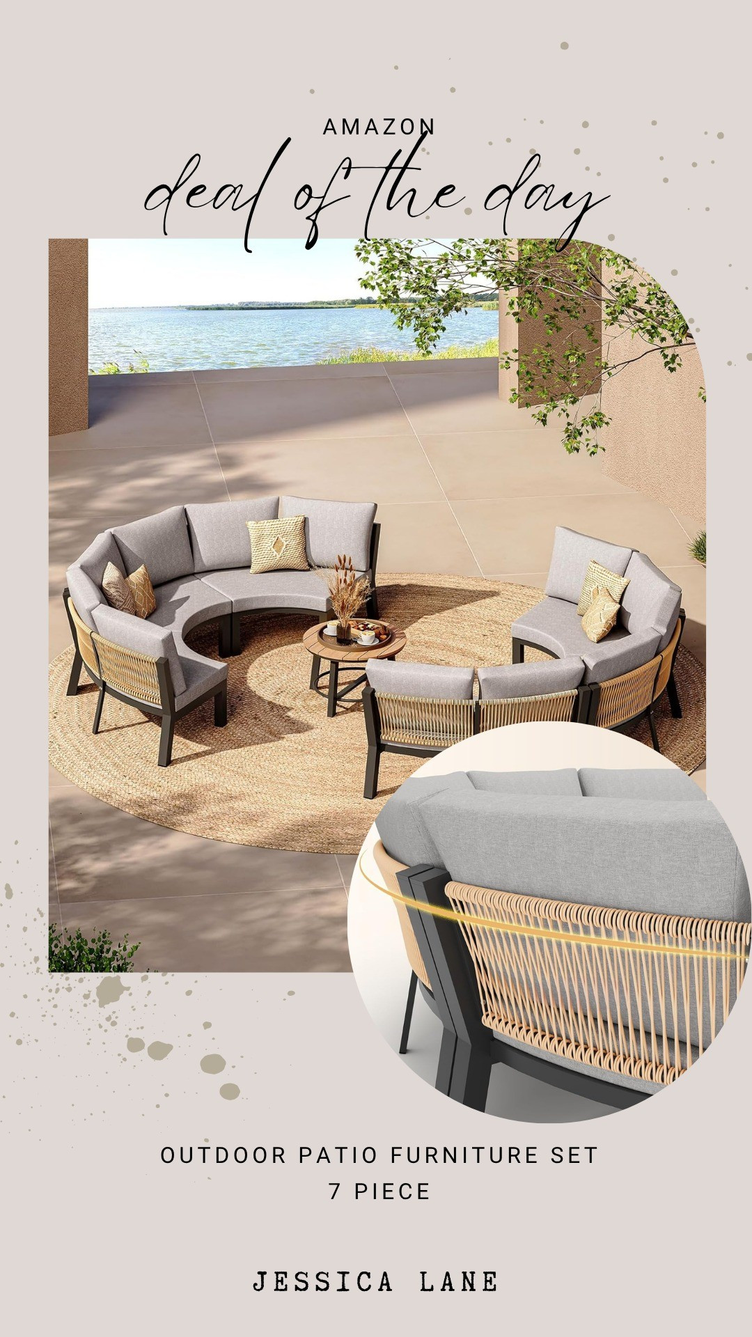 Elevate your outdoor hosting with this stunning 7-piece curved sectional set. It is the perfect blend of modern design and cozy comfort for any patio.#patiofurniture #outdoorliving #homedeals #backyarddesign

#LTKSeasonal #LTKSaleAlert #LTKHome
