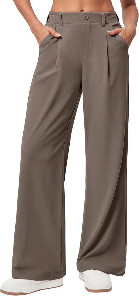 Ewedoos Wide Leg Pants Woman Stretchy Work Dress Pants Women Trendy 2026 Business Casual Outfits ... | Amazon (US)
