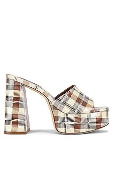 Larroude Dolly Mule in Plaid Carmel from Revolve.com | Revolve Clothing (Global)