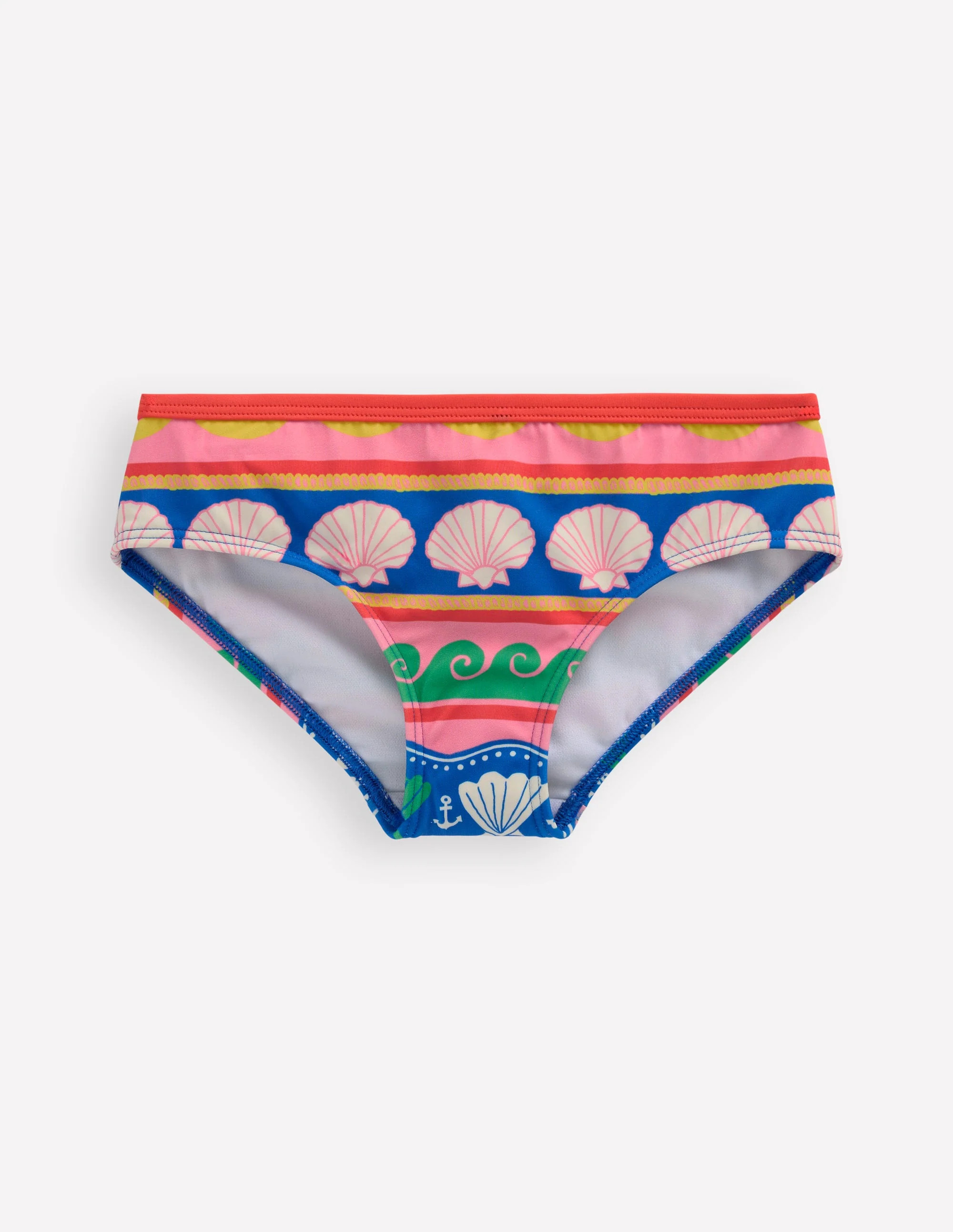 Patterned Bikini Bottoms-Multi Sea Shell Stripe | Boden (US)