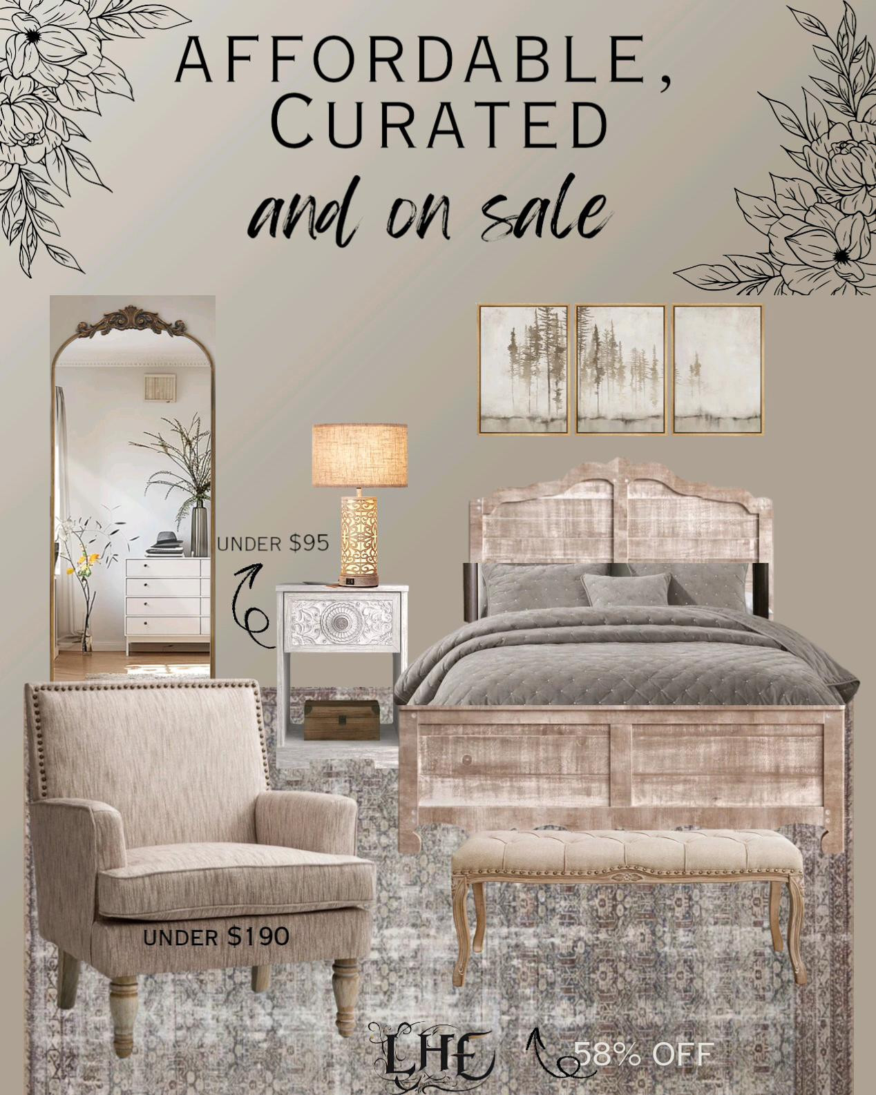 Affordable bedroom furniture 😍  Shop by clicking the thumbnail below 👇.  . . Bedroom inspo, bedroom furniture, bedroom decor, bedroom, bedroom rug, bedroom lamp, bedroom wall decor, bedroom bench, bedroom nightstand, nightstands, affordable bedroom furniture, affordable nightstands, bedroom chair, bedroom ideas, affordable rug, affordable, affordable bedroom,  modern farmhouse bedroom, farmhouse bedroom, modern farmhouse rug, bedframe, queen bedframe, king bedframe, twin bedframe, rustic home decor, rustic bedroom, wall mirror, floor mirror, bench, sitting chair, accent chair, bedding, affordable bedding, designer look for less 

#LTKSaleAlert #LTKHome #LTKStyleTip