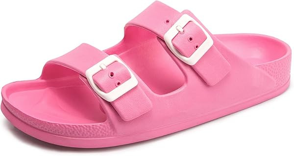 FUNKYMONKEY Women's Comfort Slides with Arch Support, Non-Slip Lightweight Foam Slip-on Flat Beac... | Amazon (US)