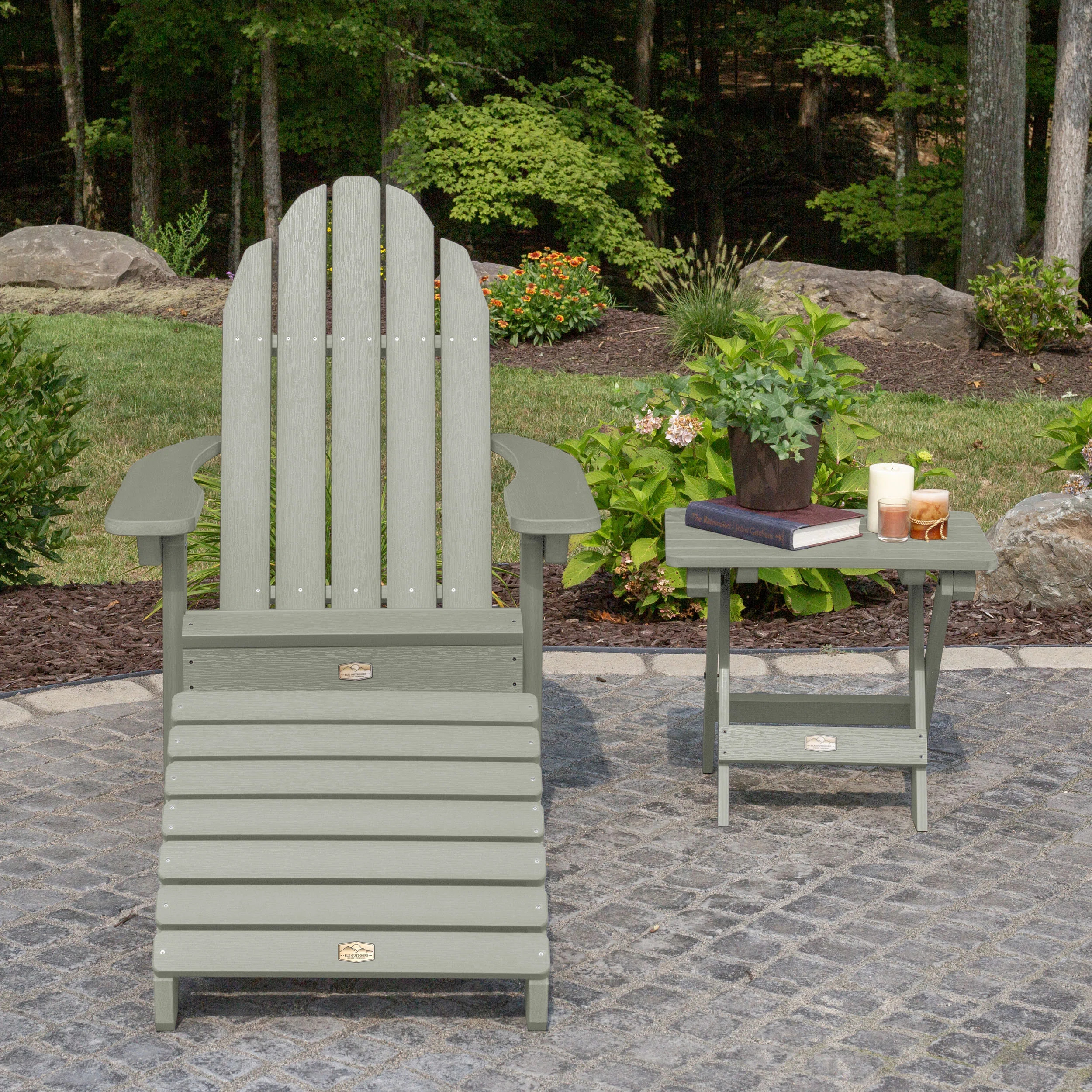 Essential Adirondack Chair With Essential Folding Ottoman And Folding Side Table | Wayfair North America