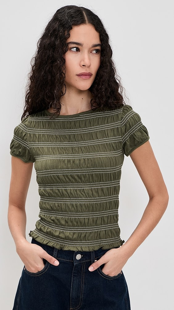 Smocked Short Sleeve Top | Shopbop