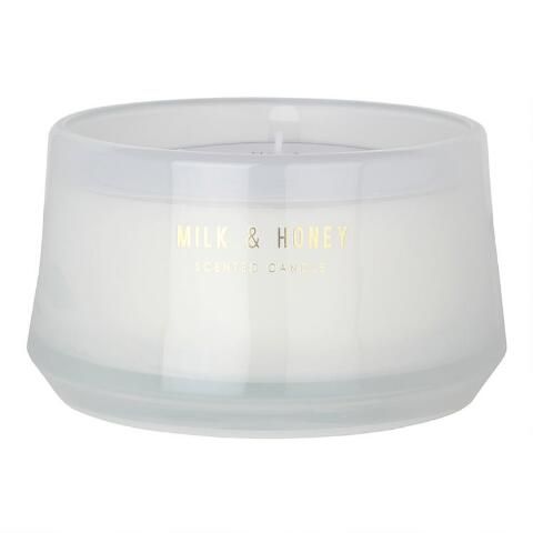 Wide 3 Wick Glass Scented Candle | World Market