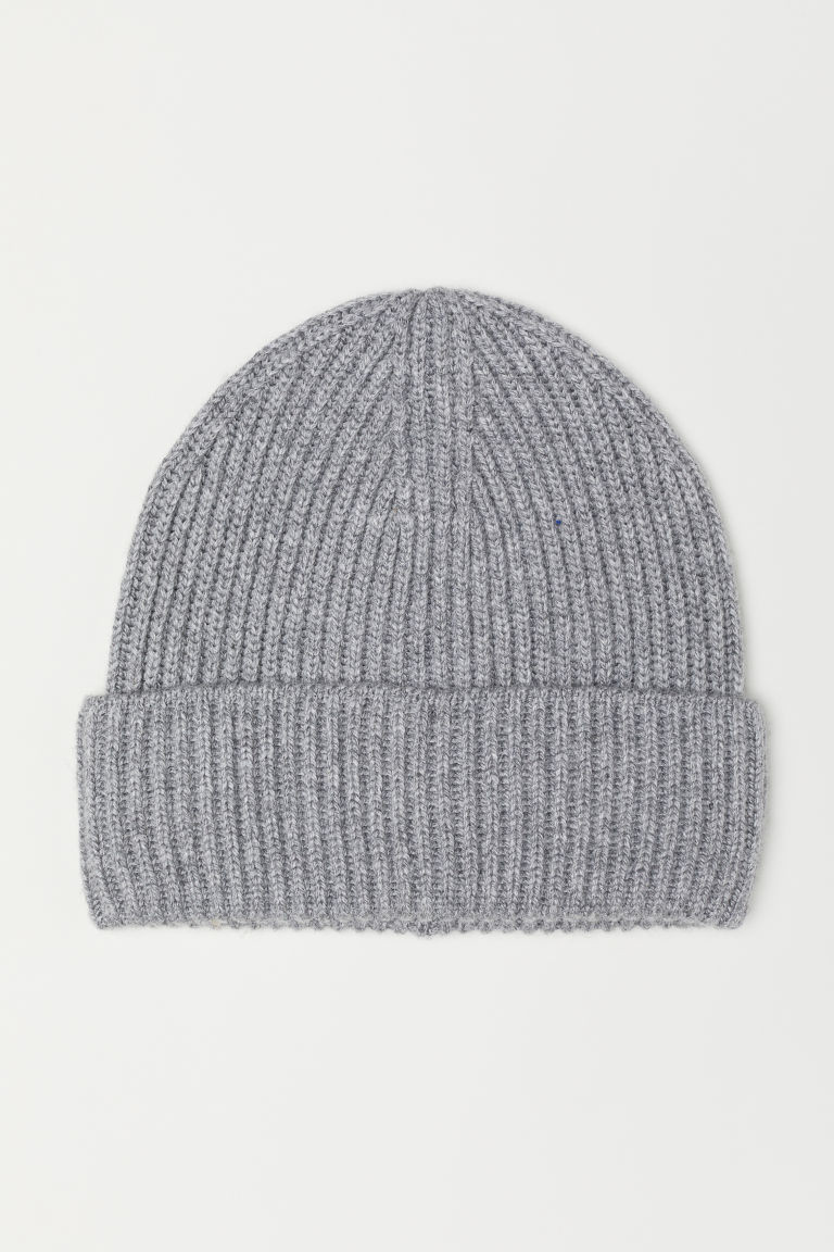 H & M - Gerippte Mütze - Grau - Damen | H&M (DE, AT, CH, NL, FI)