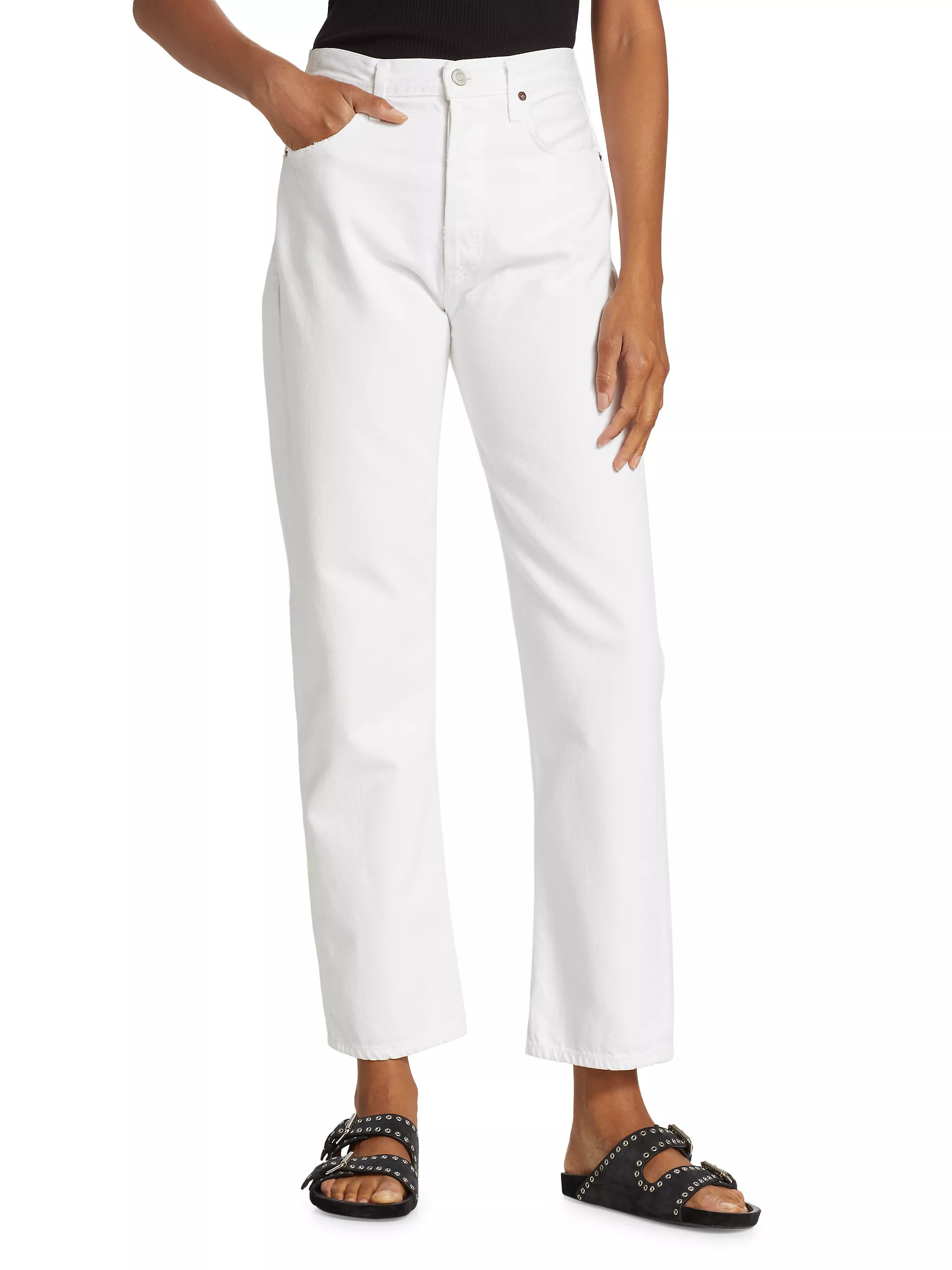 90s Straight-Leg Pinch-Waist Jeans | Saks Fifth Avenue