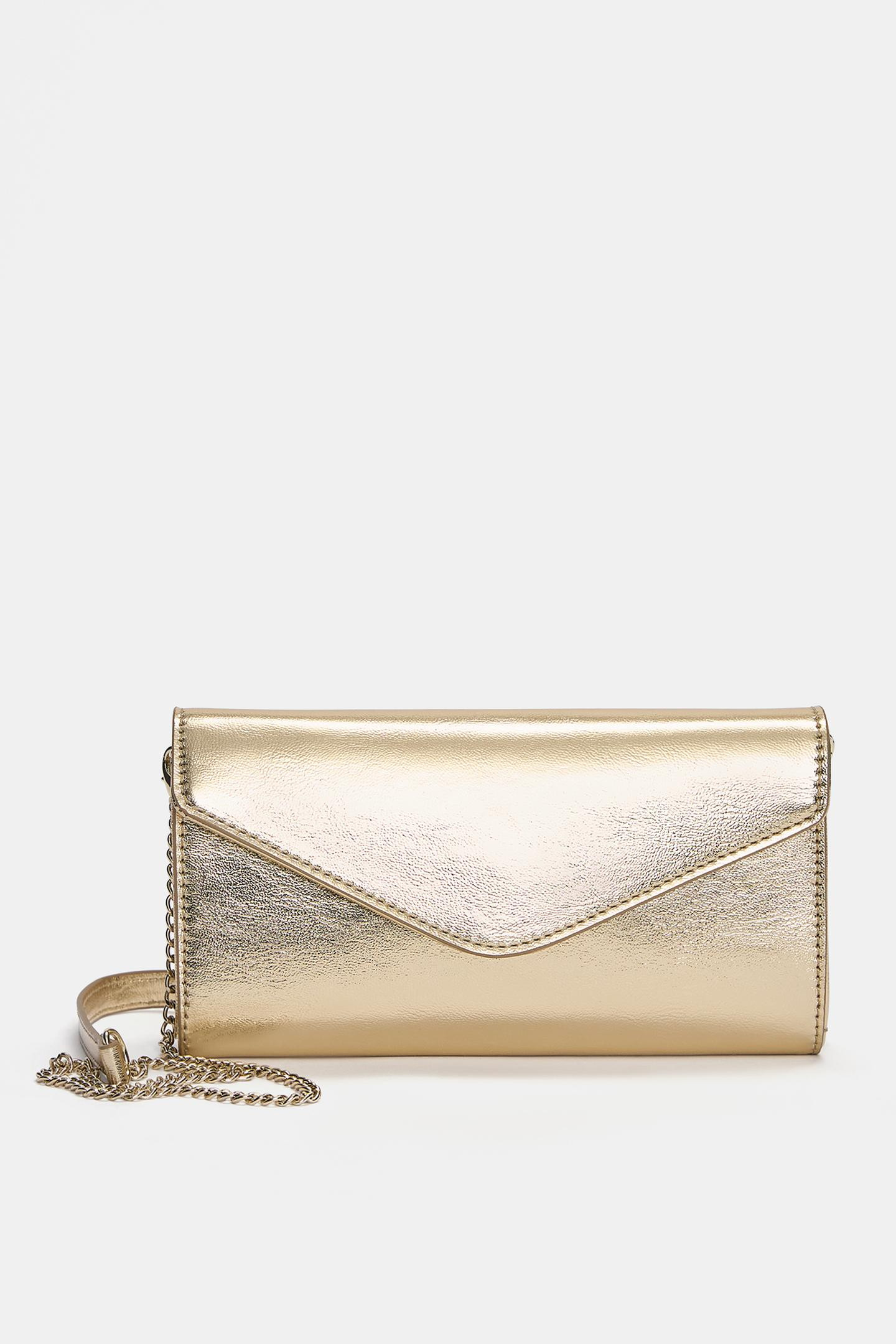 Metallic crossbody clutch | PULL and BEAR UK