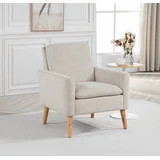 Mainstays Round Arm Accent Chair, Ivory Linen | Walmart (US)