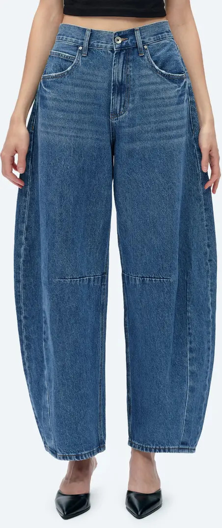 Bayeas Darted Super High Waist Barrel Jeans | Nordstrom | Nordstrom