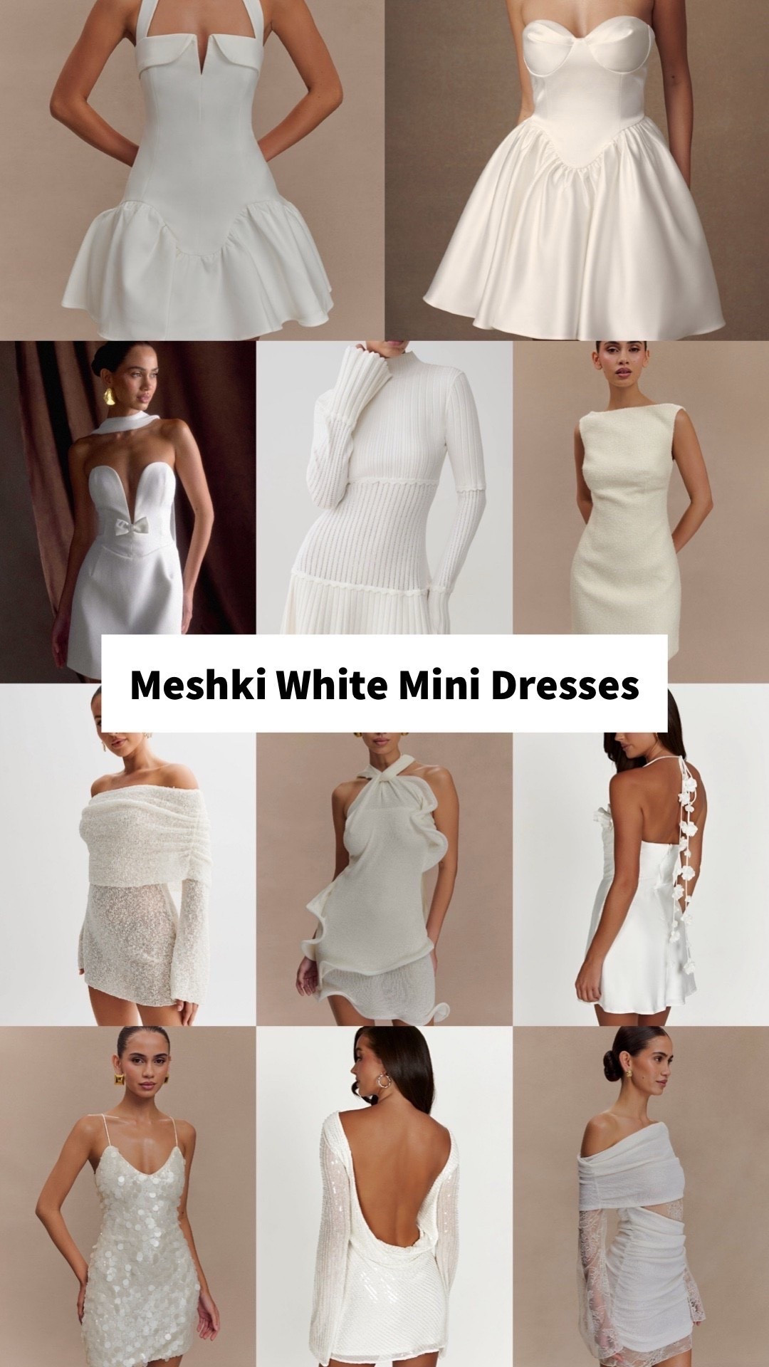 Meshki white mini dresses for the bride to be starting at $55.

Country concert dresses, spring dresses, resort wear 2026, date night dresses, bachelorette weekend, bachelorette party dresses, honeymoon packing, bridal shower dresses, engagement photo shoot, festival dresses, graduation dresses.

#LTKSaleAlert #LTKWedding #LTKSeasonal
