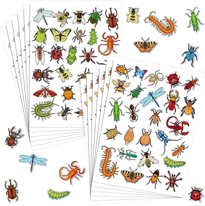 Jetec 1040 Pcs Insect Bug Stickers for Kids Spring Cute Bug Stickers for Scrapbook Butterfly Bee ... | Amazon (US)