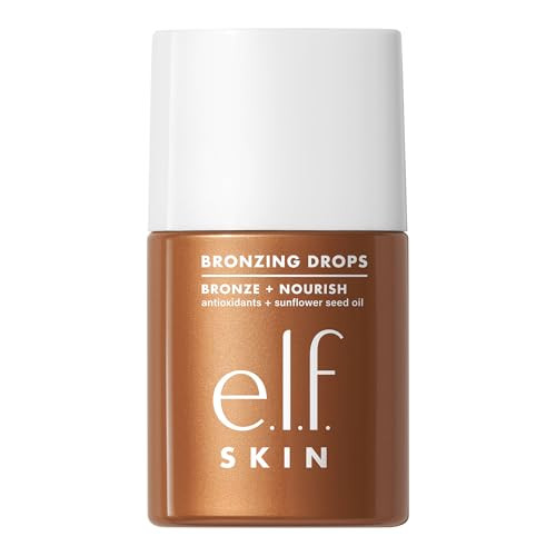 e.l.f. SKIN Bronzing Drops, Liquid Bronzer For Face & Skin, Creates A Sun-Kissed Glow, Infused With Vitamin E, Vegan & Cruelty-Free, Copper Gold | Amazon (US)