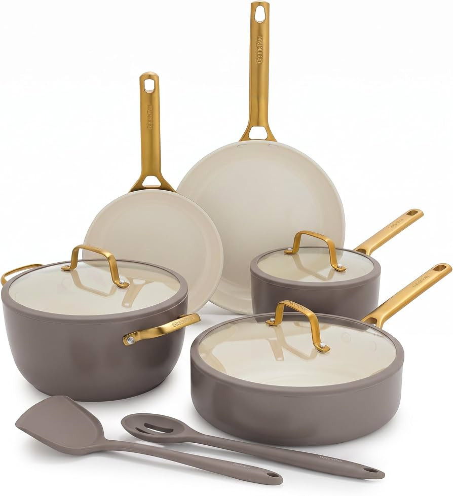 GreenPan Nonstick Reserve Pro 10 Piece Cookware Set, Latte | Amazon (US)