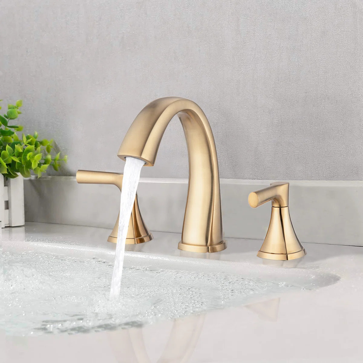2-handle Bathroom Faucet with Drain Assembly B0312-BG | Wayfair North America