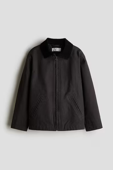 H & M - Cotton Canvas Jacket - Black | H&M (US + CA)