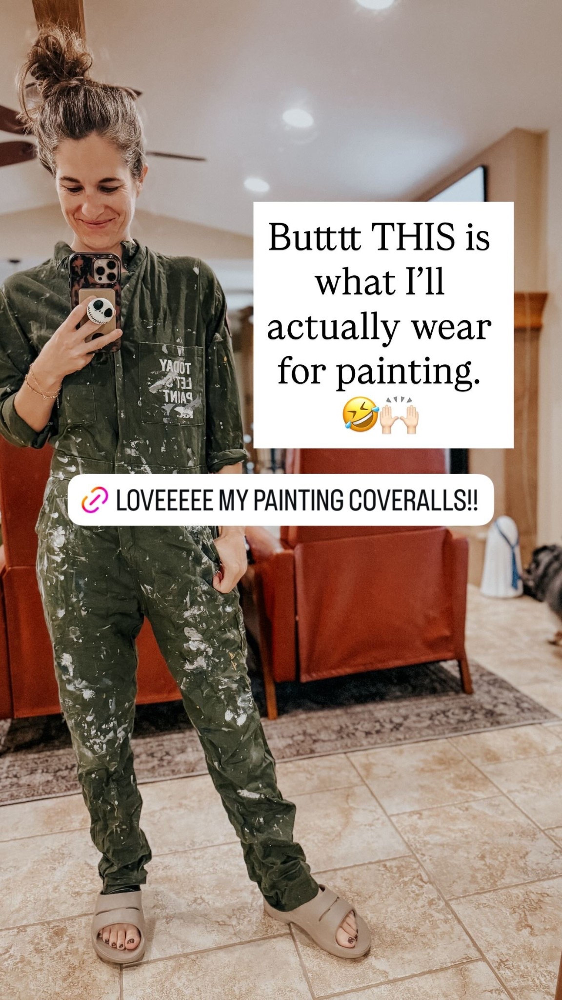 Butttt THIS is what I’ll actually wear for painting. 🤣🙌🏻