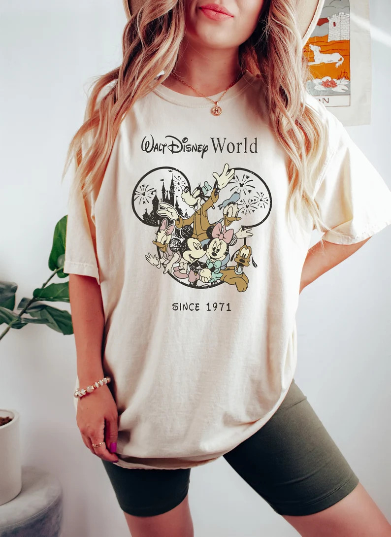 Retro Vintage Walt Disney World Est 1971 Shirt,mickey and Friend Shirt,disneyworld Est 1971 Shirt... | Etsy (US)