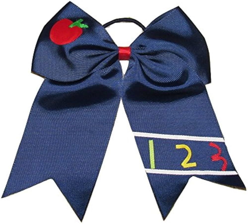 NEW "APPLE & 123" Cheer Bow Pony Tail 7 Inch Girls Cheerleading Dance Practice Football Games Uni... | Amazon (US)