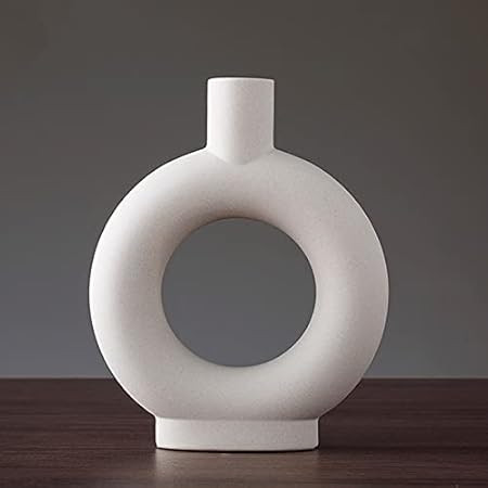 Eastern Rock White Ceramic Vase Modern Minimalist Abstraction Vase,for Centerpieces,Kitchen,Office,  | Amazon (US)