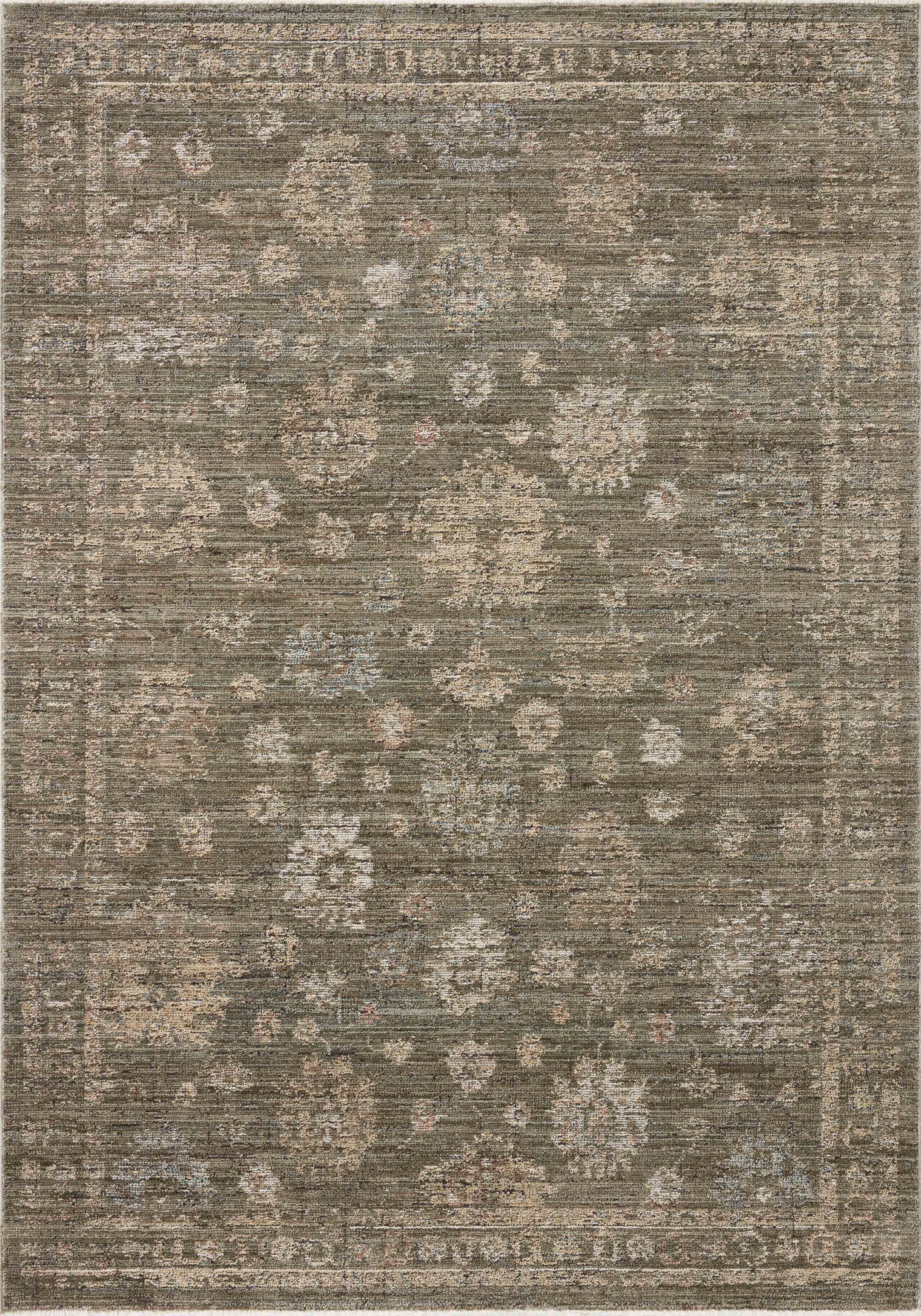Priscilla PRL-02 Olive/Sand Area Rug | Rugs Direct