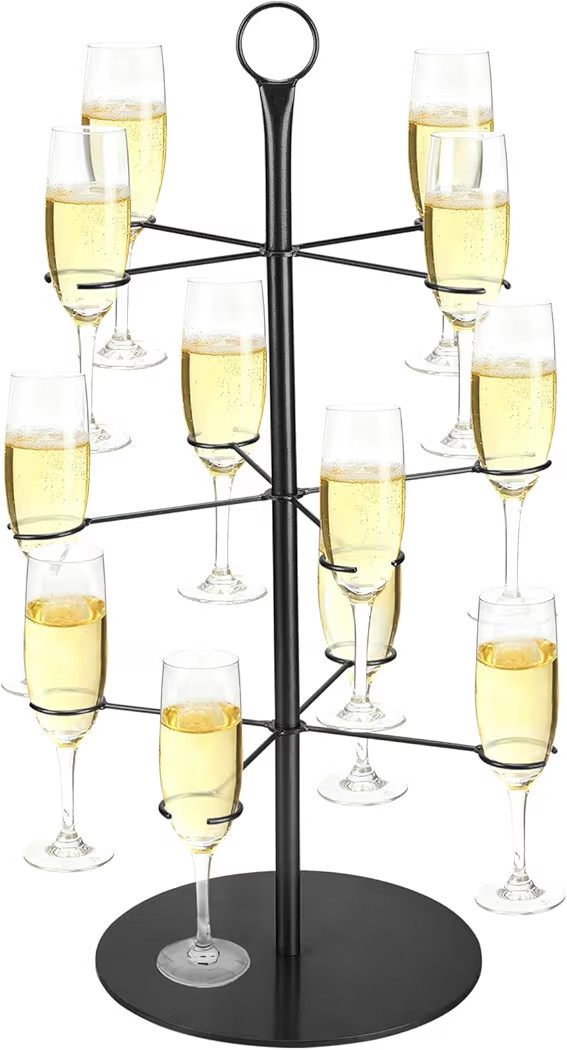 Cocktail Tree Stand - Mimosa Margarita Cups Metal Tower, Drink Towers for Christmas Parties, Cham... | Amazon (US)