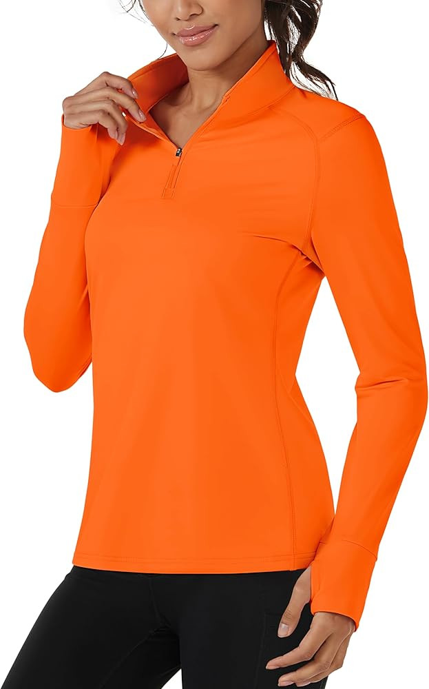 TACVASEN Women's Fleece Pullover Quarter Zip Sweatshirt Thermal Shirts Long Sleeve Athletic Tops | Amazon (US)