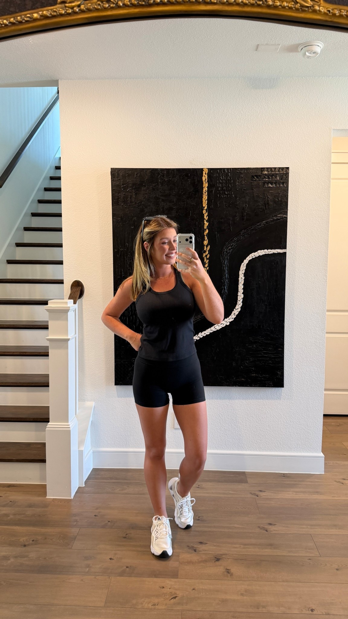 Cheer mom #ootd 

Wearing a size 6 top, size 10 sports bra and medium shorts in the 4” 

#LTKActive #LTKootd #LTKmomlife