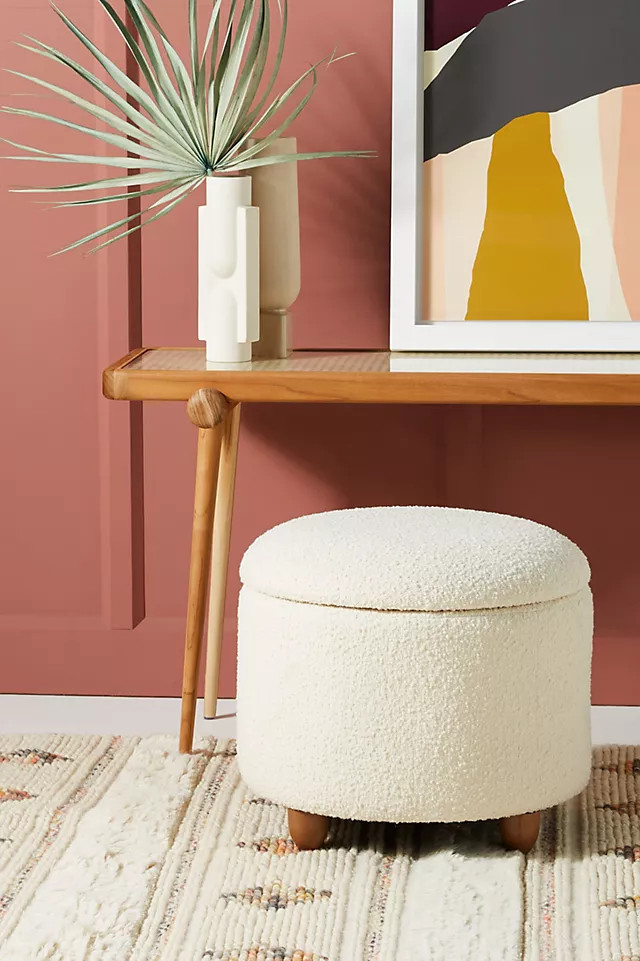 Boucle Louise Storage Ottoman | Anthropologie (US)