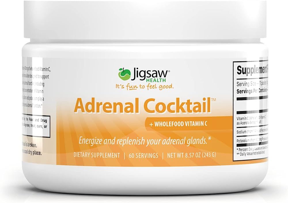 Jigsaw Health Adrenal Cocktail with Whole-Food Vitamin C, 60 Servings | Amazon (US)