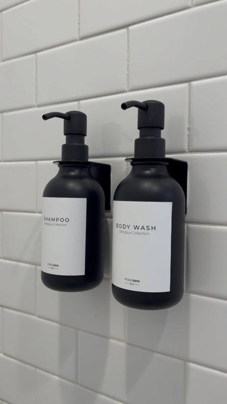 Shampoo and body wash bottles with labels.  Bathroom decor, home decor, bathroom organization, organizer

#LTKsalealert #LTKVideo #LTKhome