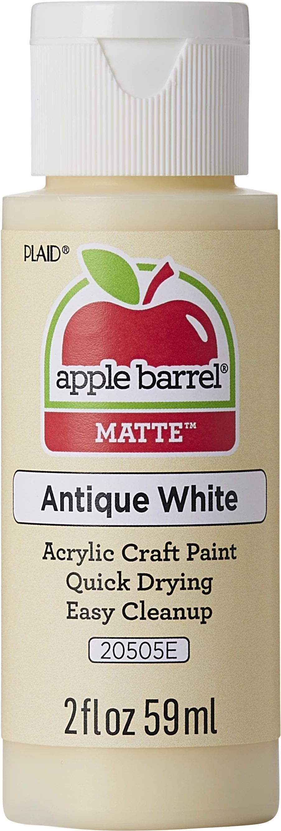 Apple Barrel Acrylic Craft Paint, Matte Finish, Antique White, 2 fl oz - Walmart.com | Walmart (US)