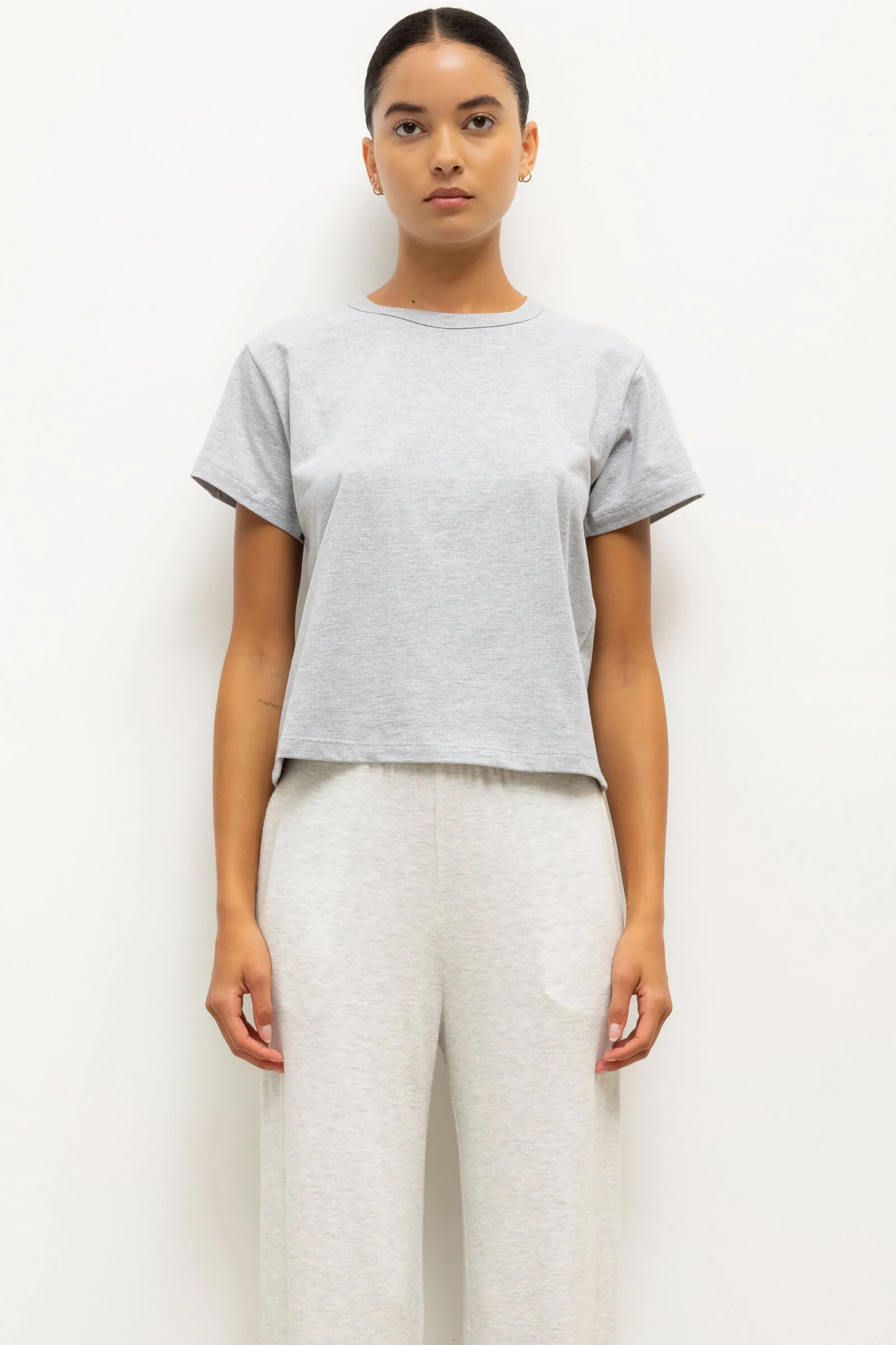 LESET The Margo in Heather Grey in Cotton | LESET