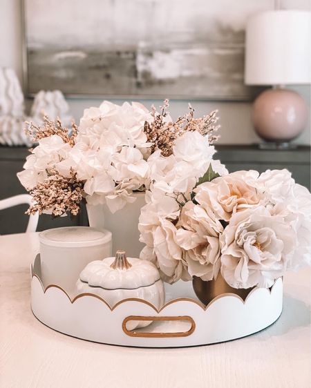 Scalloped Tray, white pumpkin, fall stems

#LTKhome #LTKSeasonal #LTKunder50